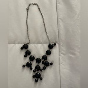Black bubble statement necklace